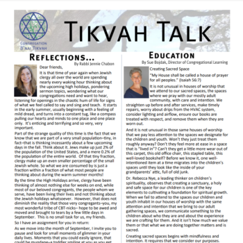 Read the Latest Tikvah Talk
